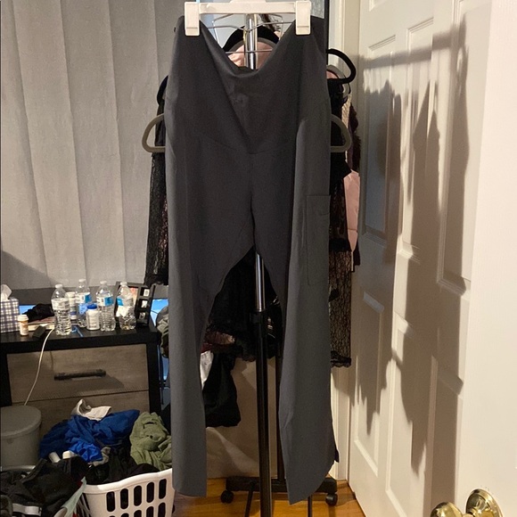 Med Couture Pants - Women's Gray maternity scrub Pants